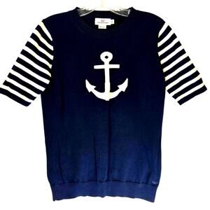 Vineyard Vines Medium Anchor Top Pullover Sweater Cotton Sailor Fisher girl #931